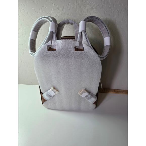 MICHAEL KORS Medium NEW Jaycee Logo Print Bookbag  Backpack Vanilla Brown NWT - Picture 12 of 16